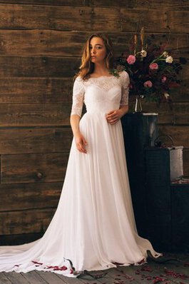 Robe de mariée décontracté chic sexy ruché en 1/2 manche