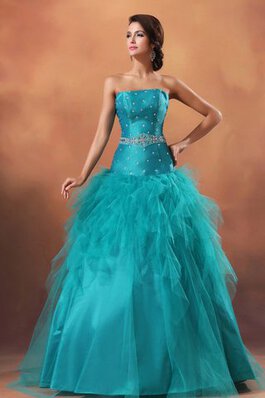 Robe de quinceanera de lotus avec perle de bustier