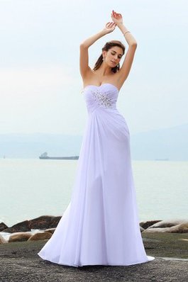 Robe de mariée longue vintage avec perle avec sans manches en chiffon