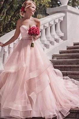 Robe de mariée avec gradins appliques populaire luxueux romantique