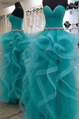 Herz-Ausschnitt Normale Taille Duchesse-Linie Ärmelloses Anständiges Ballkleid