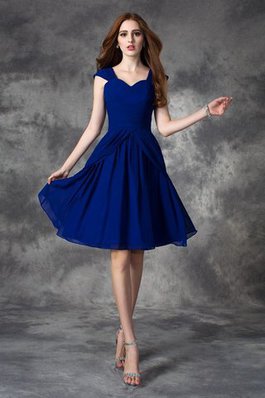 Normale Taille Formelles Mini Cocktailkleid mit breiter Träger mit Rüschen