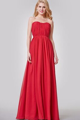 Robe demoiselle d'honneur facile en chiffon a-ligne avec sans manches ruché