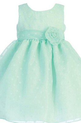 Robe de cortège enfant bref fermeutre eclair a-ligne de tour de ceinture en haute manche nulle