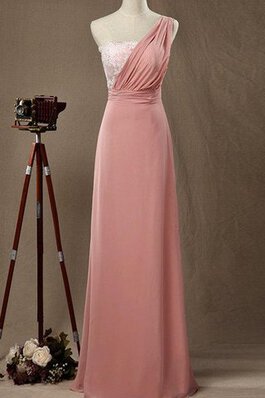 Gerüschtes Chiffon enges Ärmellos schlichtes luxus Brautjungfernkleid