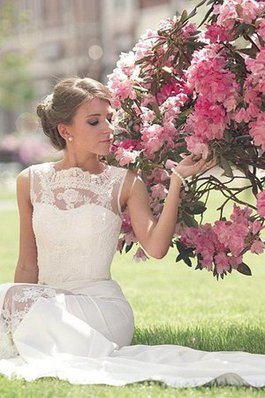 Abito da sposa a-line principessa in raso naturale a riva fantastico