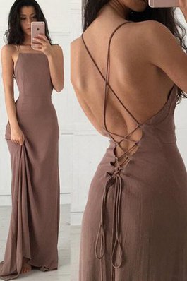 Robe de soirée merveilleux en chiffon de lotus avec sans manches naturel