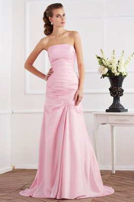 Robe de soirée chic de bustier cordon en taffetas avec perle