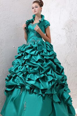 Robe de quinceanera de lotus ruché de mode de bal de bustier entrecroisé