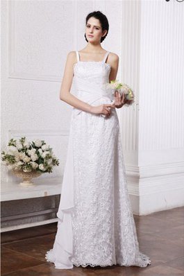 Robe de mariée longue simple fermeutre eclair de tour de ceinture en haute de lotus