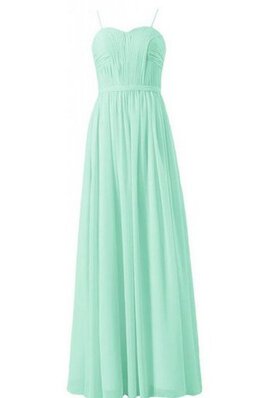 Vestido de Dama de Honor de Corte-A en Gasa de Plisado de Escote Corazón de Cremallera