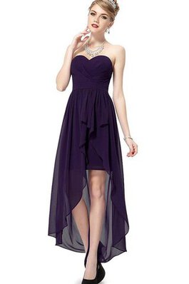 Robe de graduation plissé naturel fermeutre eclair avec chiffon ouverture frontale