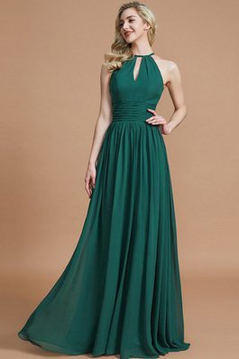 Normale Taille Ärmelloses Prinzessin A-Linie Bodenlanges Brautjungfernkleid