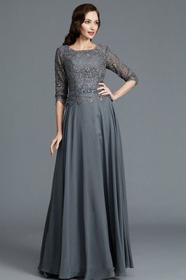 Ärmelloses Schaufel-Ausschnitt Chiffon A Linie Bodenlanges Brautmutterkleid