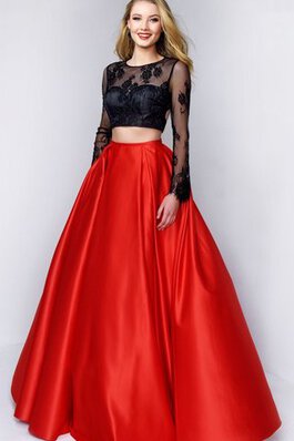 Robe de bal luxueux romantique 2 pice avec manche longue longueur au ras du sol