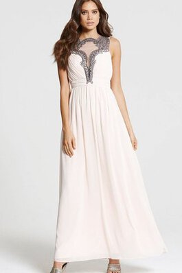 Chiffon A-Linie Elegantes langes konservatives Brautjungfernkleid