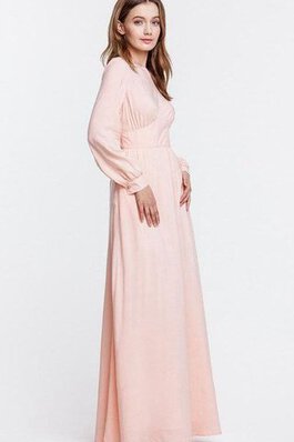 Robe mère de mariée plissé de col haut avec zip a-ligne en chiffon