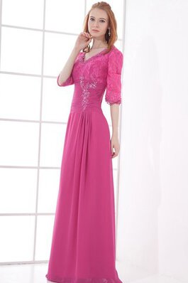 Enges V-Ausschnitt langes Elegantes Abendkleid