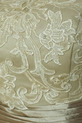 Abito da Sposa in pizzo senza strap Senza Maniche a Spiaggia con Applique Formale E Informale