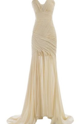 Robe mère de mariée en chiffon fermeutre eclair de traîne courte de col en cœur ruché