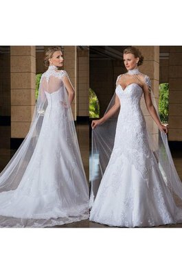 Robe de mariée vintage chic ornée a-ligne en dentelle