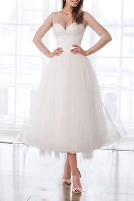 Robe de mariée en salle col u profond attrayant naturel modeste