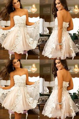 Robe de graduation decoration en fleur de princesse manche nulle en tulle a-ligne