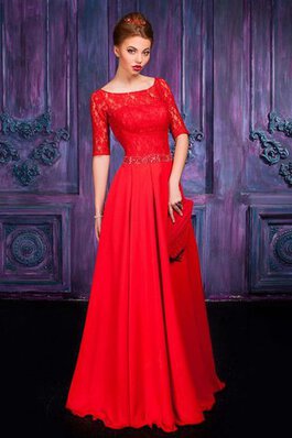 Robe de bal naturel avec perle fermeutre eclair a-ligne jusqu'au sol
