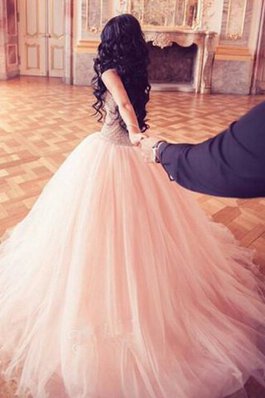 Prinzessin Vintage A Linie Herz-Ausschnitt Ballkleid mit Kristall mit Drapierung