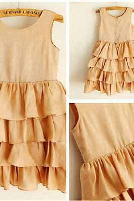 Schaufel-Ausschnitt Geschichtes Normale Taille Ärmellos Wadenlanges Blumenmädchenkleid