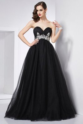 Duchesse-Linie Bodenlanges Anständiges Quinceanera Kleid mit Applike mit Empire Taille