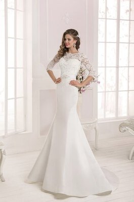 Robe de mariée vintage longue facile boutonné avec lacets