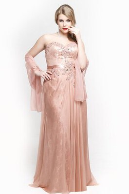 Chiffon Reißverschluss normale Taille langes bodenlanges Ballkleid ohne Ärmeln