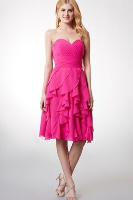 Robe demoiselle d'honneur facile plissage avec sans manches ruché de lotus
