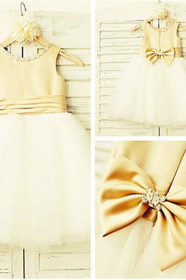 Vestido de Floristas de Corte-A de Corte princesa de Hasta la Tibia