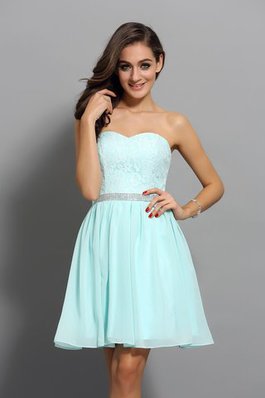 Robe de cocktail bref solennelle a-ligne de princesse en chiffon