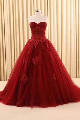 Tüll Perlenbesetztes Organza Quinceanera Kleid mit Rücken Schnürung mit Rüschen