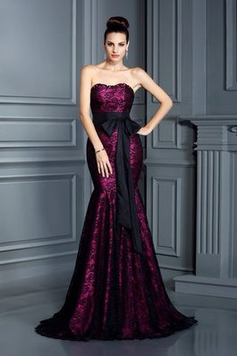 Ärmellos Empire Taille Glamouröses Abendkleid mit Rücken Schnürung mit Schleife