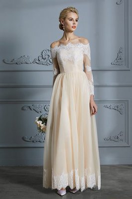 Robe de mariée en tulle morden facile romantique plissage