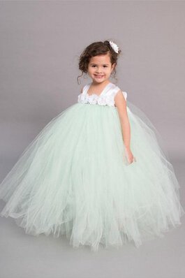 Abito da Cerimonia Bambini alta vita con Fiocco con Nastro con Piega Ball Gown Conotta