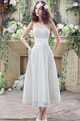 Robe de mariée charmeuse simple naturel avec sans manches en chiffon