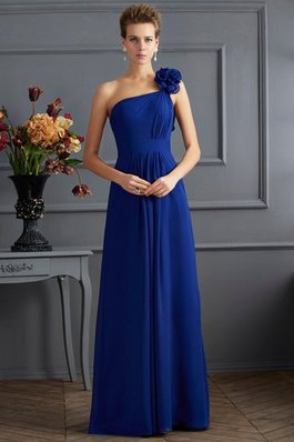 Chiffon Prinzessin Bodenlanges Ballkleid mit Reißverschluss ohne Ärmeln