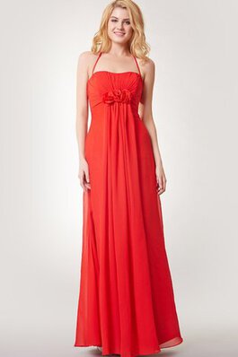 Vestido de Dama de Honor de Imperio en Gasa de Cremallera de Sin mangas de Largo