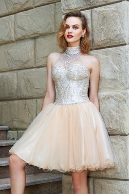 Robe de bal manche nulle avec perle avec zip de princesse de dos nu