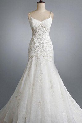 Robe de mariée sexy splendide avec perle dos nu en organza