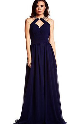 Robe de bal facile de traîne courte avec chiffon elevé noeud