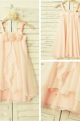 Robe de cortège enfant avec zip de princesse ligne a de lotus avec sans manches