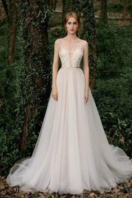 Clasico Vestido de Novia de Corte-A de Recatado de Atractivo