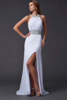 Robe de bal longue en chiffon avec perle avec sans manches de princesse