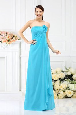 Robe demoiselle d'honneur longue avec fleurs avec chiffon de bustier ligne a